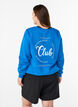 Sweatshirt with text print, Blue, Model image number 2