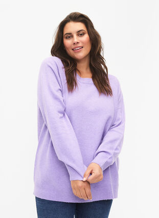 Long-sleeved pullover with round neck	, Bougainvillea Mel., Model image number 0