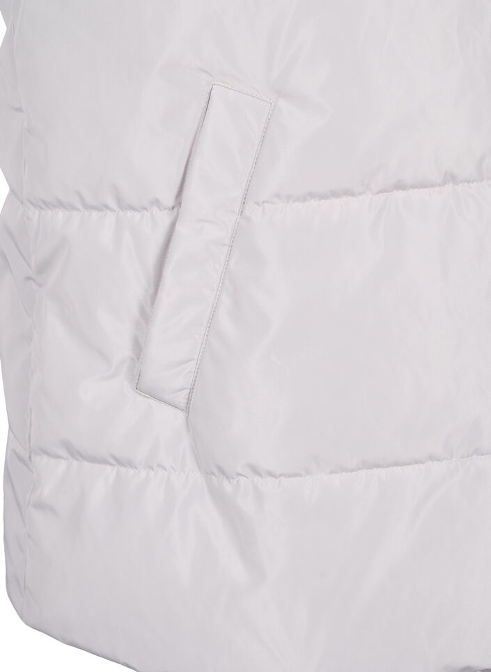 Sporty vest with a high collar and pockets, Pearl Blue, Packshot image number 3