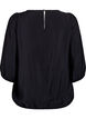 Blouse with 3/4 sleeves and lace details, Black, Packshot image number 1