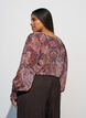 Tunic with paisley print and smocked cuffs, Rose, Model image number 2