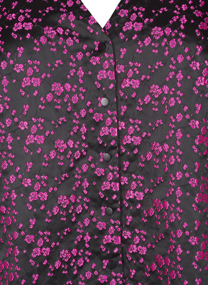 Embroidered blouse with short sleeves, Black, Packshot image number 2