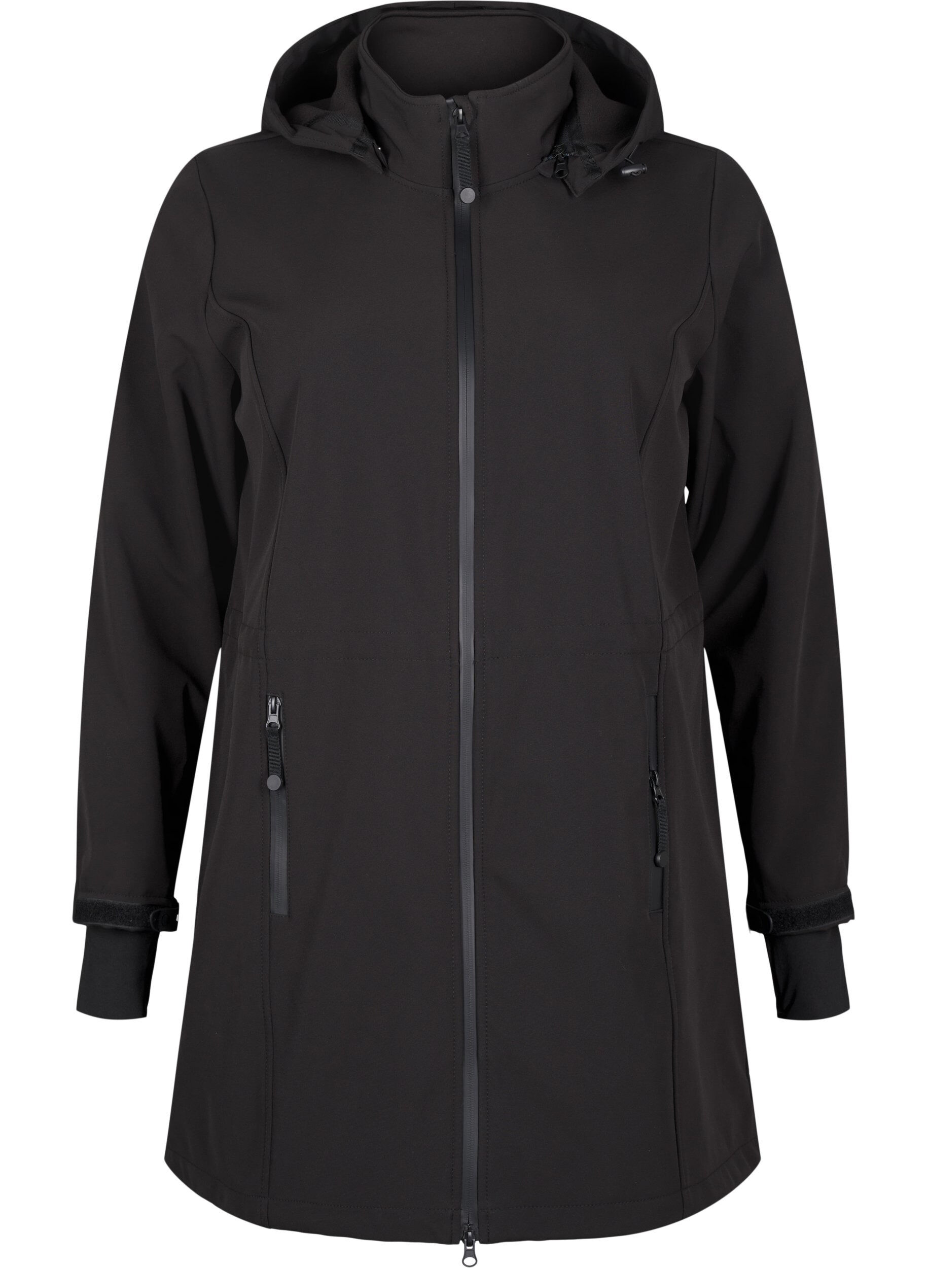 Softshell jacket with detachable hood