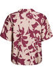 Shirt blouse with print and V-neck, Red, Packshot image number 1