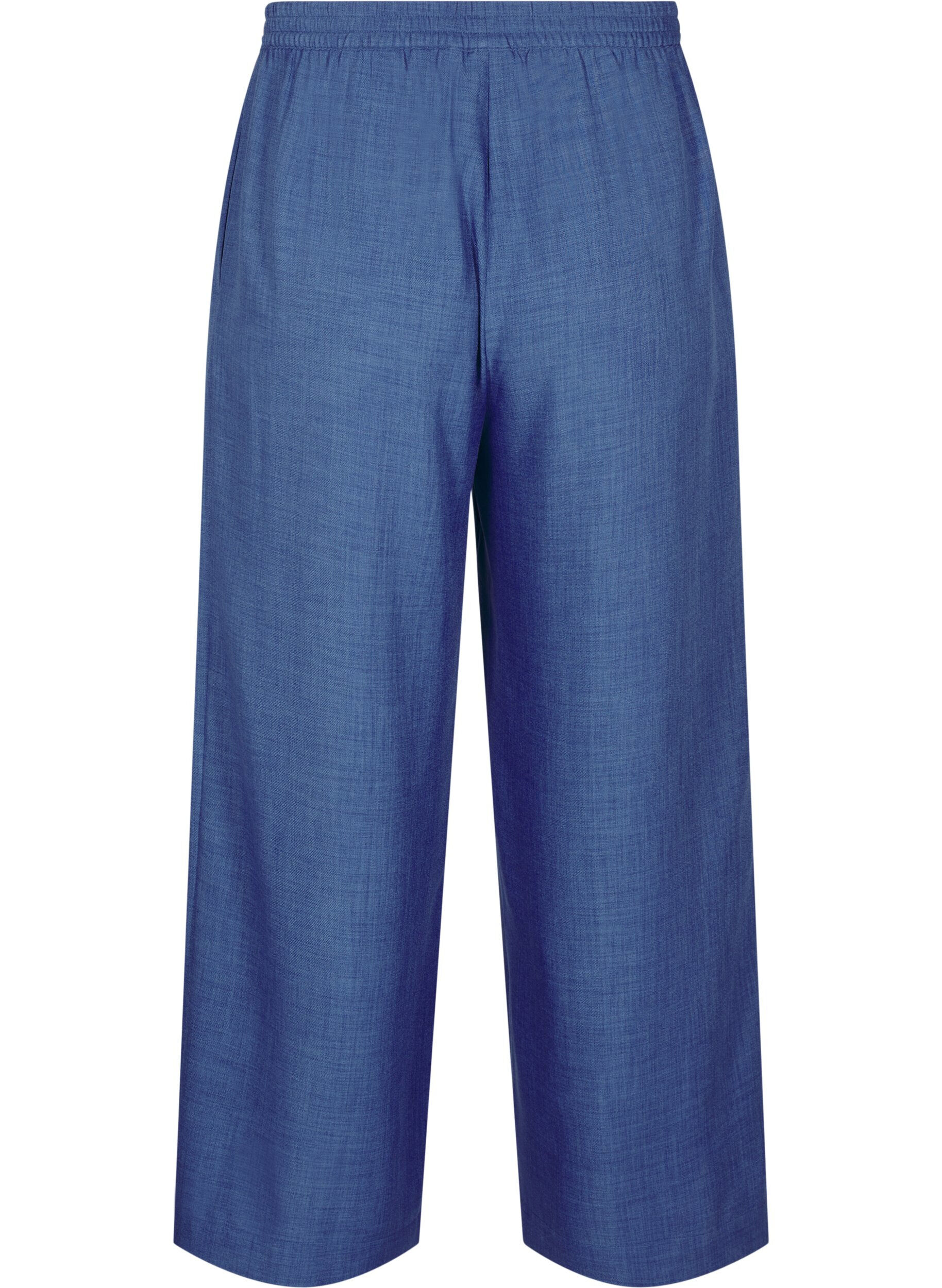 Zizzifashion Loose trousers with elasticated waistband and pockets, Blue, Packshot image number 1