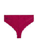 Microfiber Brazilian briefs with lace, Boysenberry, Packshot image number 1