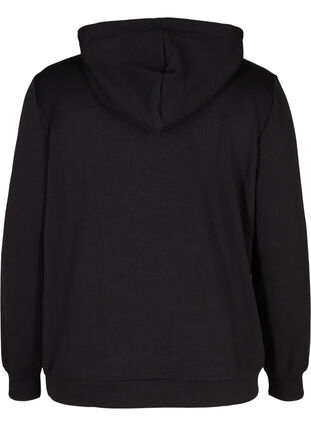 Sweatshirt with pockets and hood, Black, Packshot image number 1