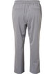 Grey melange trousers with elastic waist, Medium Grey Melange, Packshot image number 1