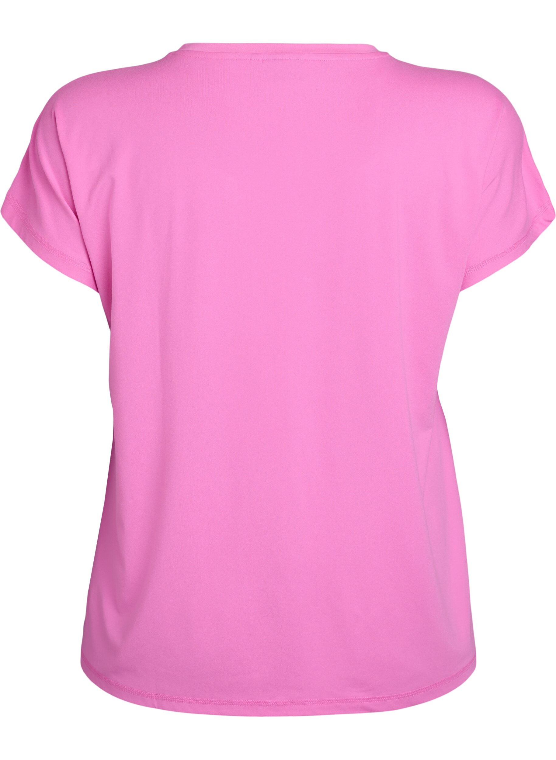 Zizzifashion Solid-coloured workout T-shirt, Pink, Packshot image number 1
