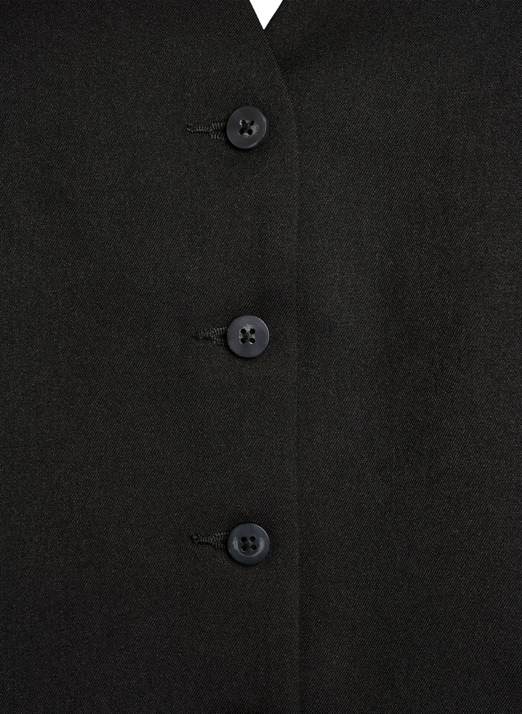 Zizzifashion Waistcoat with button closure, Black, Packshot image number 2
