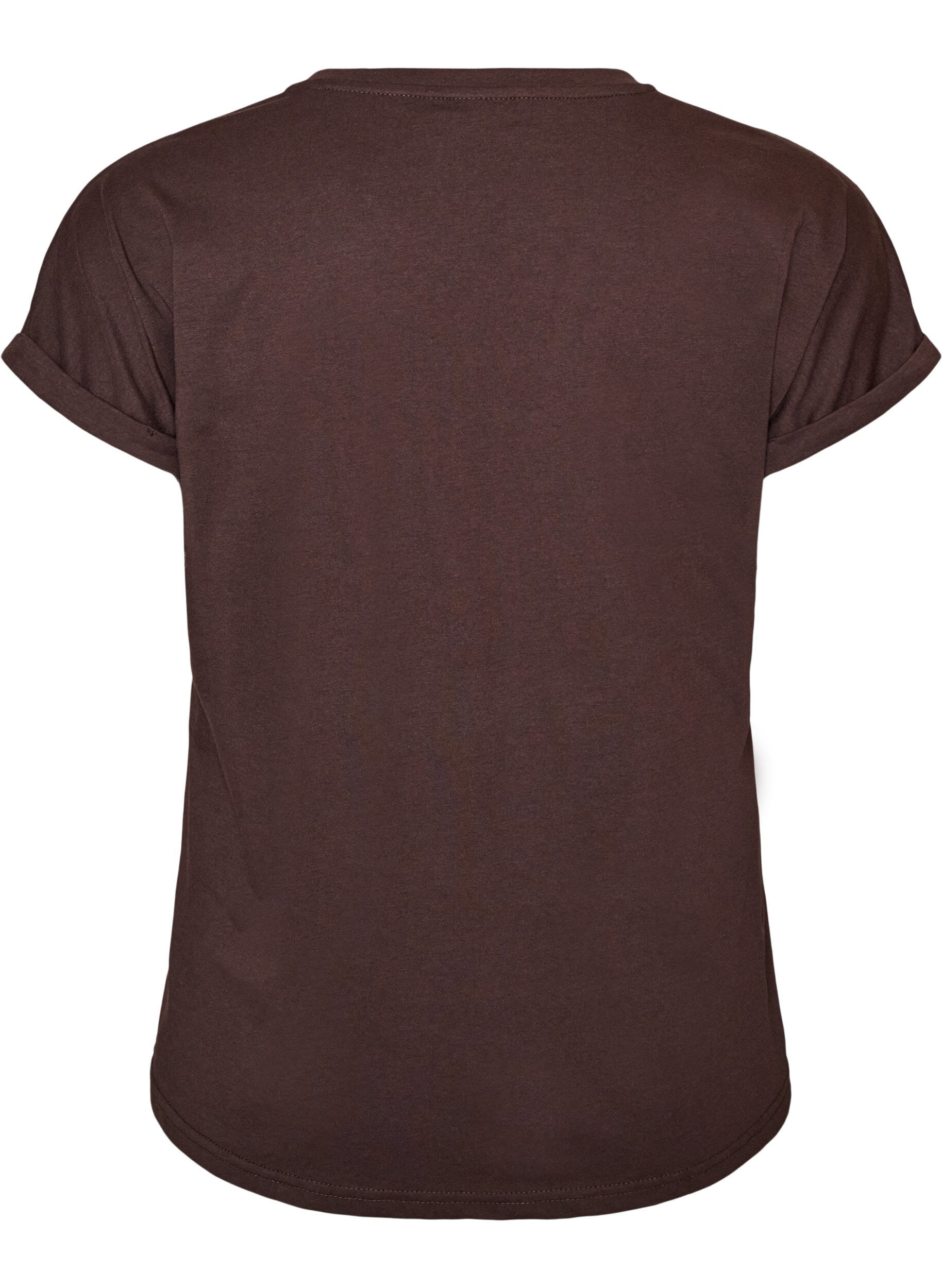 ZizzifashionT-shirt with decorative front print, Brown, Packshot image number 1