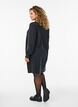 Short knit dress with polo collar and buttons, Dark Grey, Model image number 1