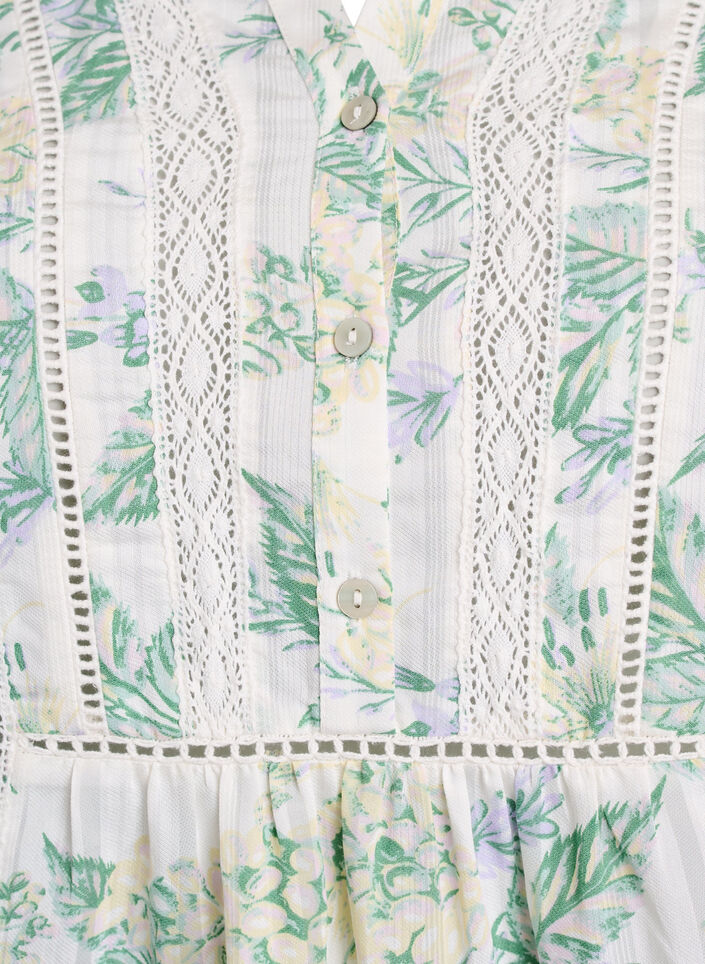 Blouse with print and 1/2 sleeves, White, Packshot image number 2