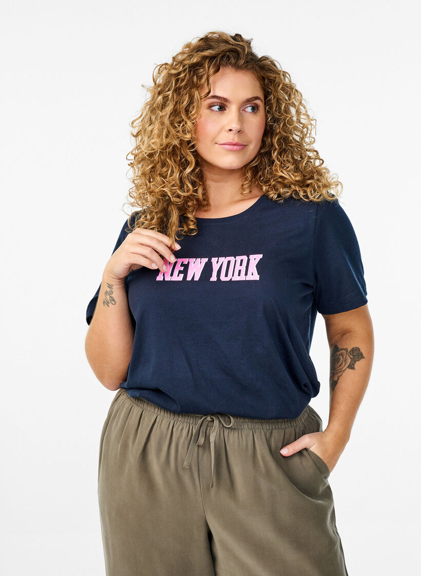 FLASH - T-shirt with motif, Blue, Model image number 0