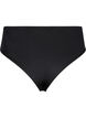 Solid color bikini bottom with regular waist, Black, Packshot image number 1
