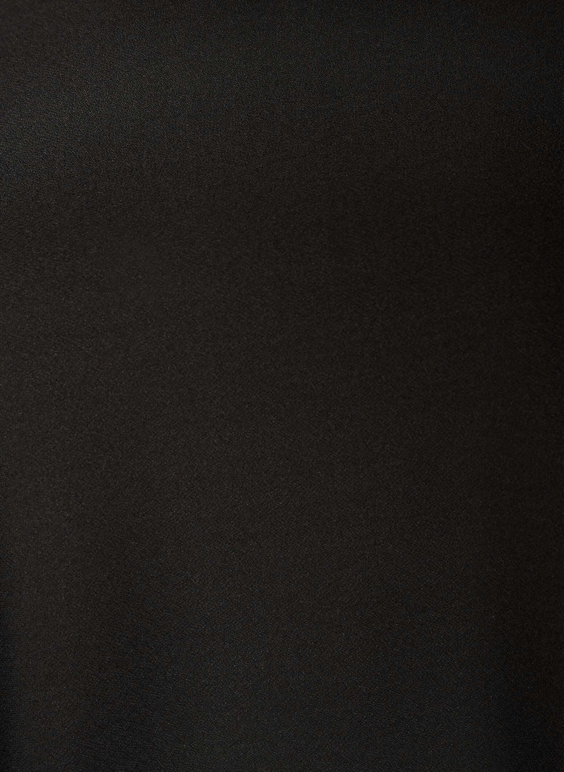 ZizzifashionShort jersey dress with feather trim, Black, Packshot image number 2