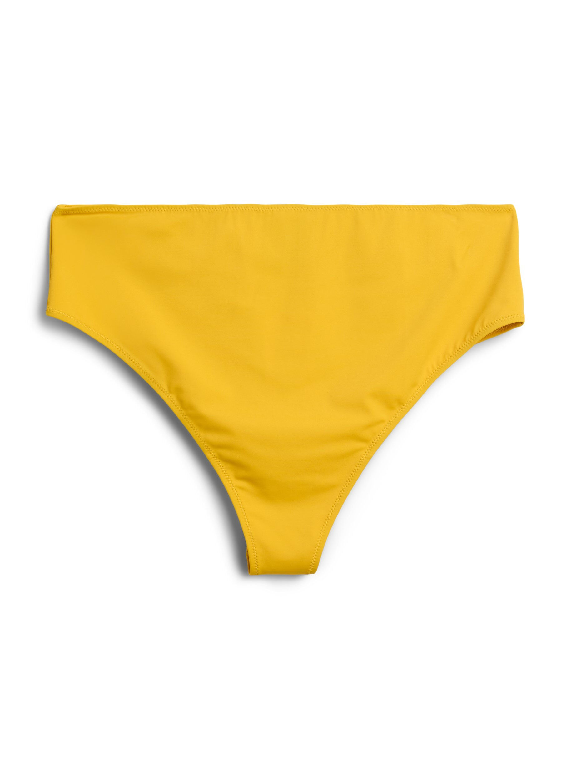 Zizzifashion Brazilian bikini briefs with a regular waist, Yellow, Packshot image number 1