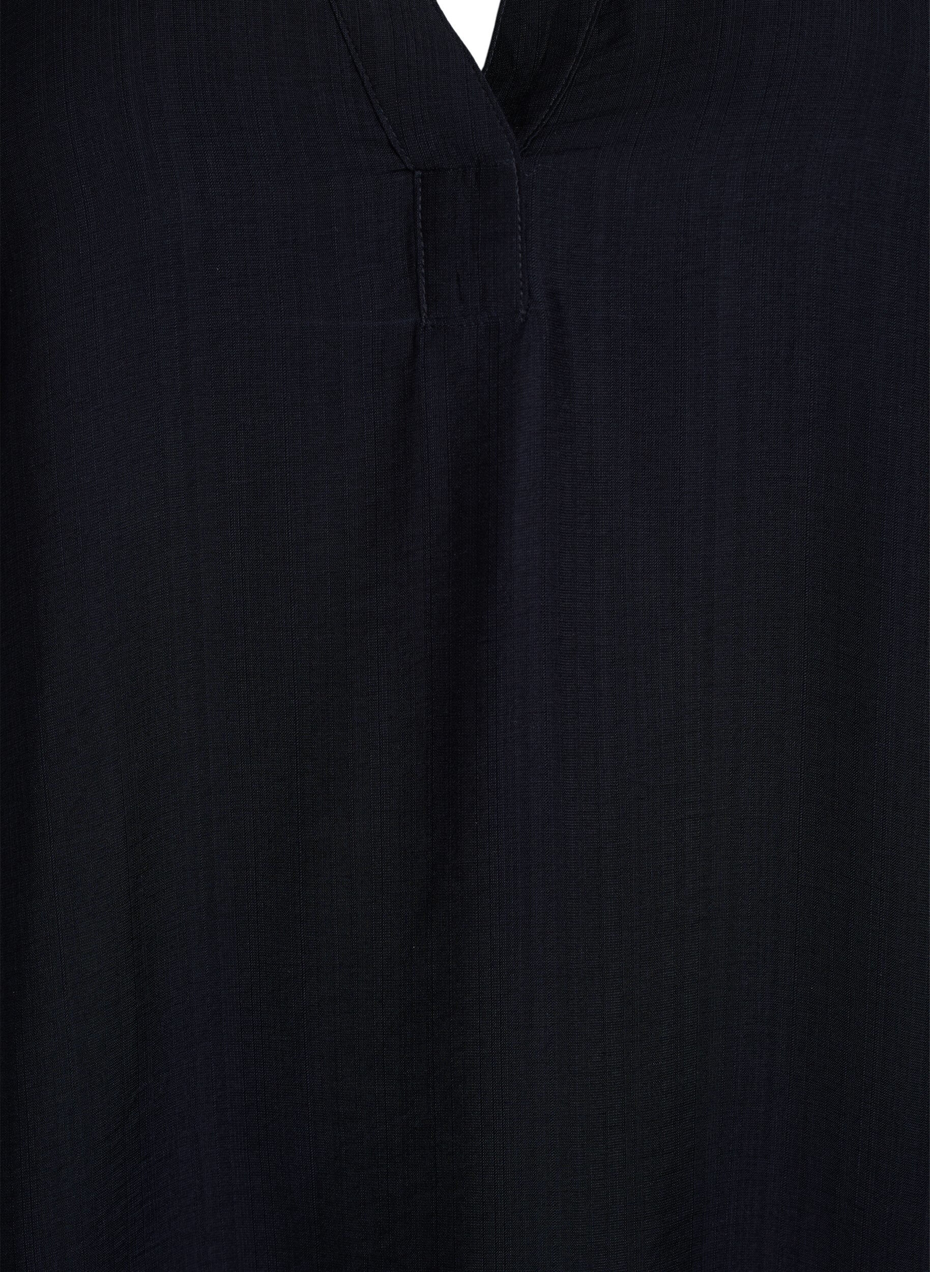 Zizzifashion Tunic with collar and side pockets, Black, Packshot image number 2