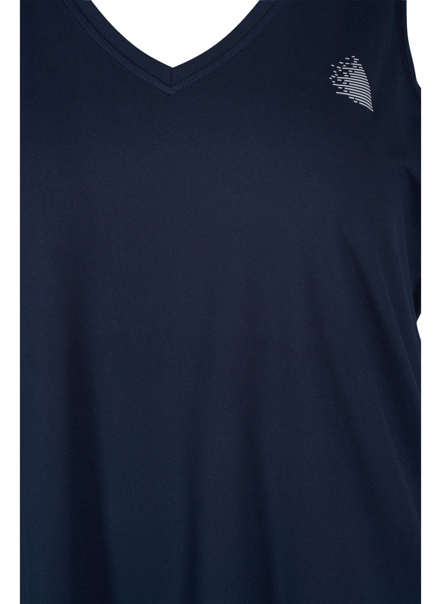 Zizzifashion Sports top with V-neck, Blue, Packshot image number 2