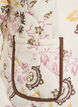 Quilted jacket with buttons and floral print, Beige, Packshot image number 3