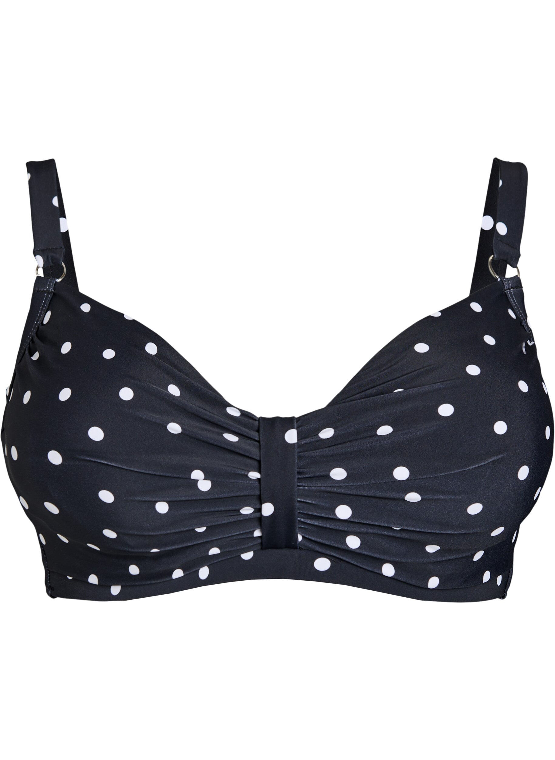 ZizzifashionBikini top with underwire and pattern, Black, Packshot image number 0