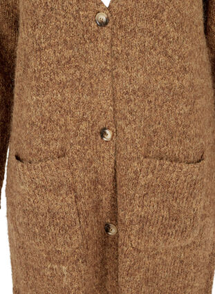 Knitted cardigan with buttons and pockets, Rubber Mel., Packshot image number 2