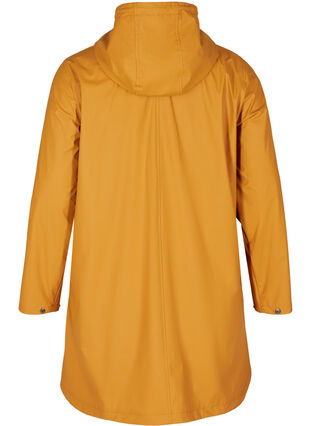 Rain coat with a hood and pockets, Spruce Yellow, Packshot image number 1