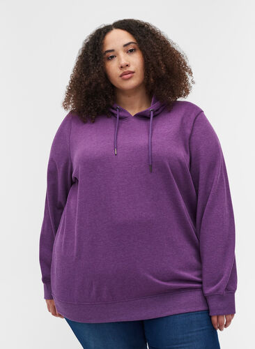 Hooded sweatshirt with print, Majesty Mel, Model image number 0