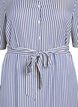 Ankle-length shirt dress with tie belt and stripes, Blue, Packshot image number 2