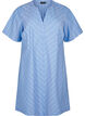 Striped dress in organic cotton, Blue Stripe, Packshot image number 0