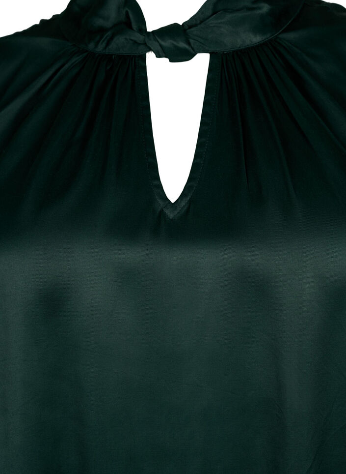 Sleeveless top in viscose with detail, Scarab, Packshot image number 2