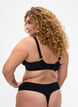 Plain-coloured underwired bra, Black, Model image number 1