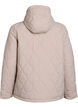 Quilted jacket with a hood and pockets, Beige, Packshot image number 1