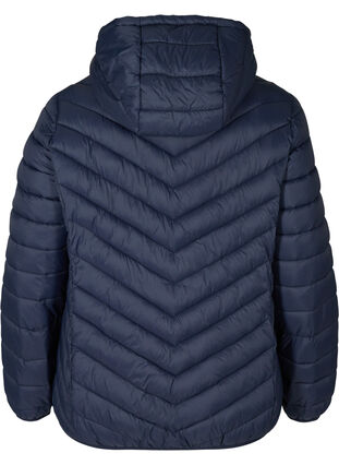 Quilted lightweight jacket with hood and pockets, Navy Blazer as SMS, Packshot image number 1