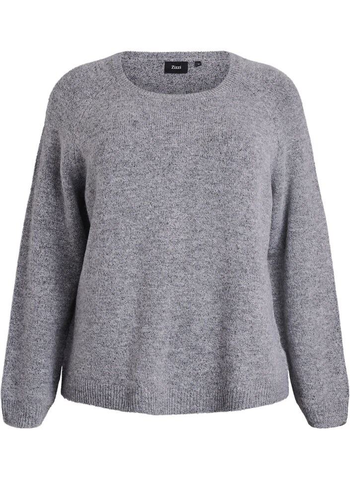 Soft knit with a round neck, Grey, Packshot image number 0
