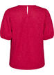 Blouse with texture and short sleeves, Pink, Packshot image number 1