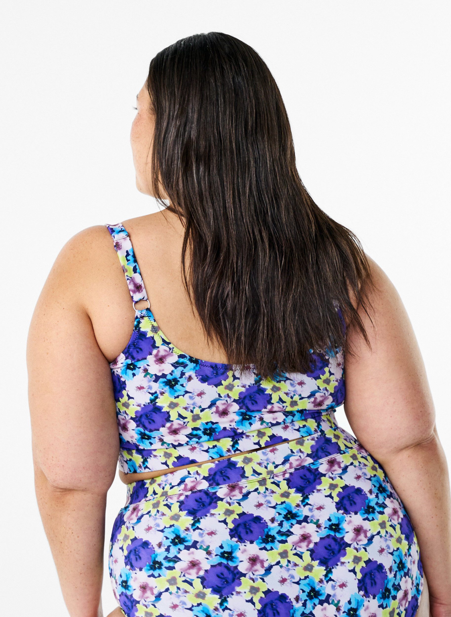 Zizzifashion Bikini top with adjustable straps, Purple, Model image number 2