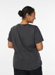 Organic cotton t-shirt with print, Dark Grey, Model image number 2