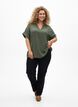 Loose blouse with short sleeves, Green, Model image number 1
