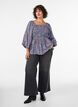Blouse with smock and square neckline, Light Blue, Model image number 1