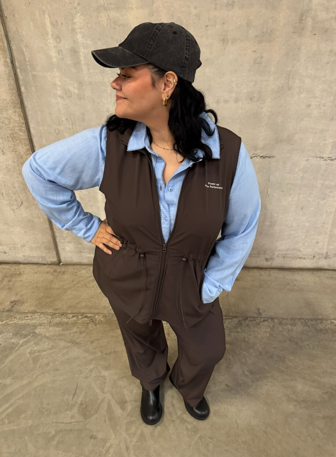 Zizzifashion Brown and blue shades , , Model