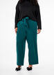 Loose trousers with high waist and tie belt, Green, Model image number 2
