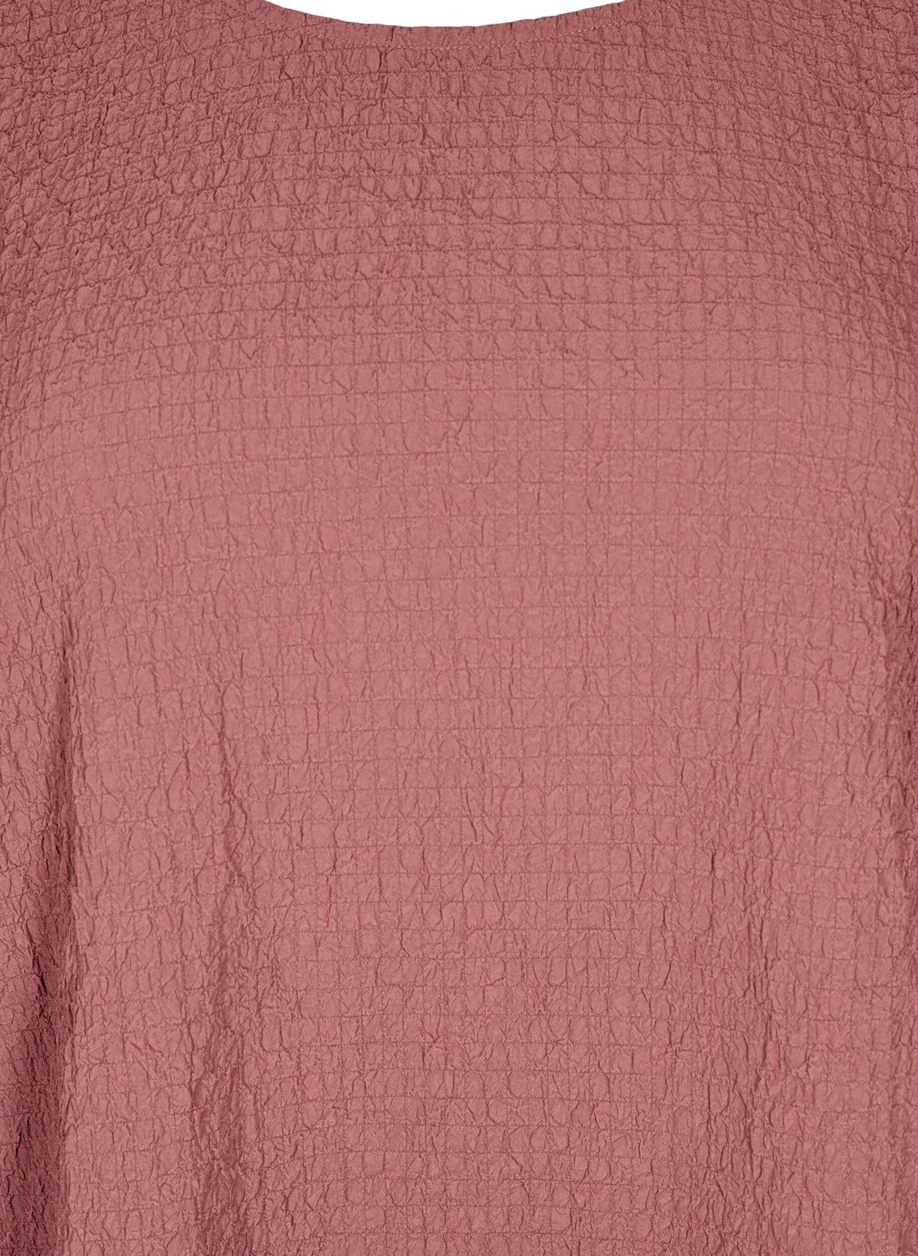 Zizzifashion FLASH - Long-sleeved blouse with small flowers, Rose Brown, Packshot image number 2