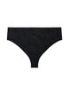 Brazilian bikini briefs in structured mesh, Black, Packshot image number 1
