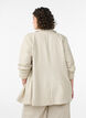 Blazer in linen and viscose with lapels and pockets, Beige, Model image number 2
