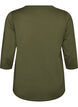 Sports top with 3/4 sleeves, Green, Packshot image number 1