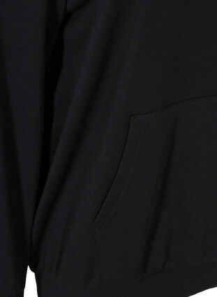 Sweatshirt with hood and pockets, Black, Packshot image number 3