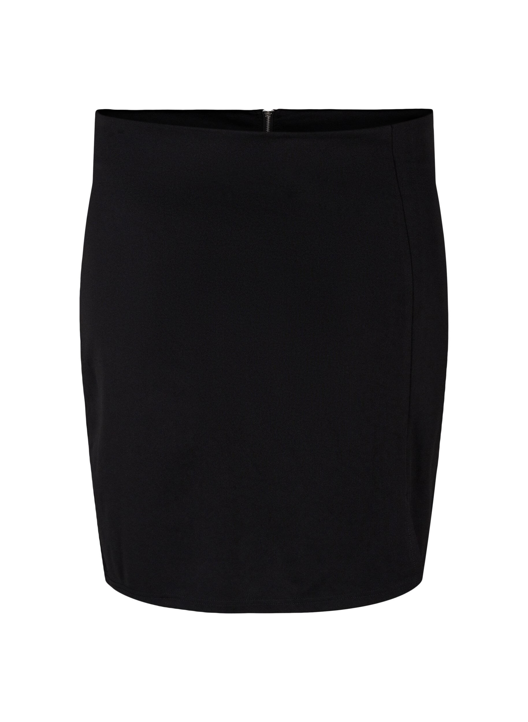 Zizzifashion Skirt with slit and slim fit, Black, Packshot image number 0