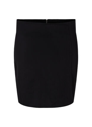 Skirt with slit and slim fit, Black, Packshot image number 0