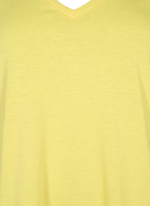 Short sleeve t-shirt with v-neckline, Illuminating, Packshot image number 2